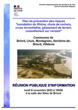 Affiche réunion publique PPRN du 06/11/2023 à Briord